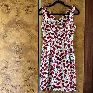 VTG Rare Dolce & Gabbana Cherry Wiggle Dress 40